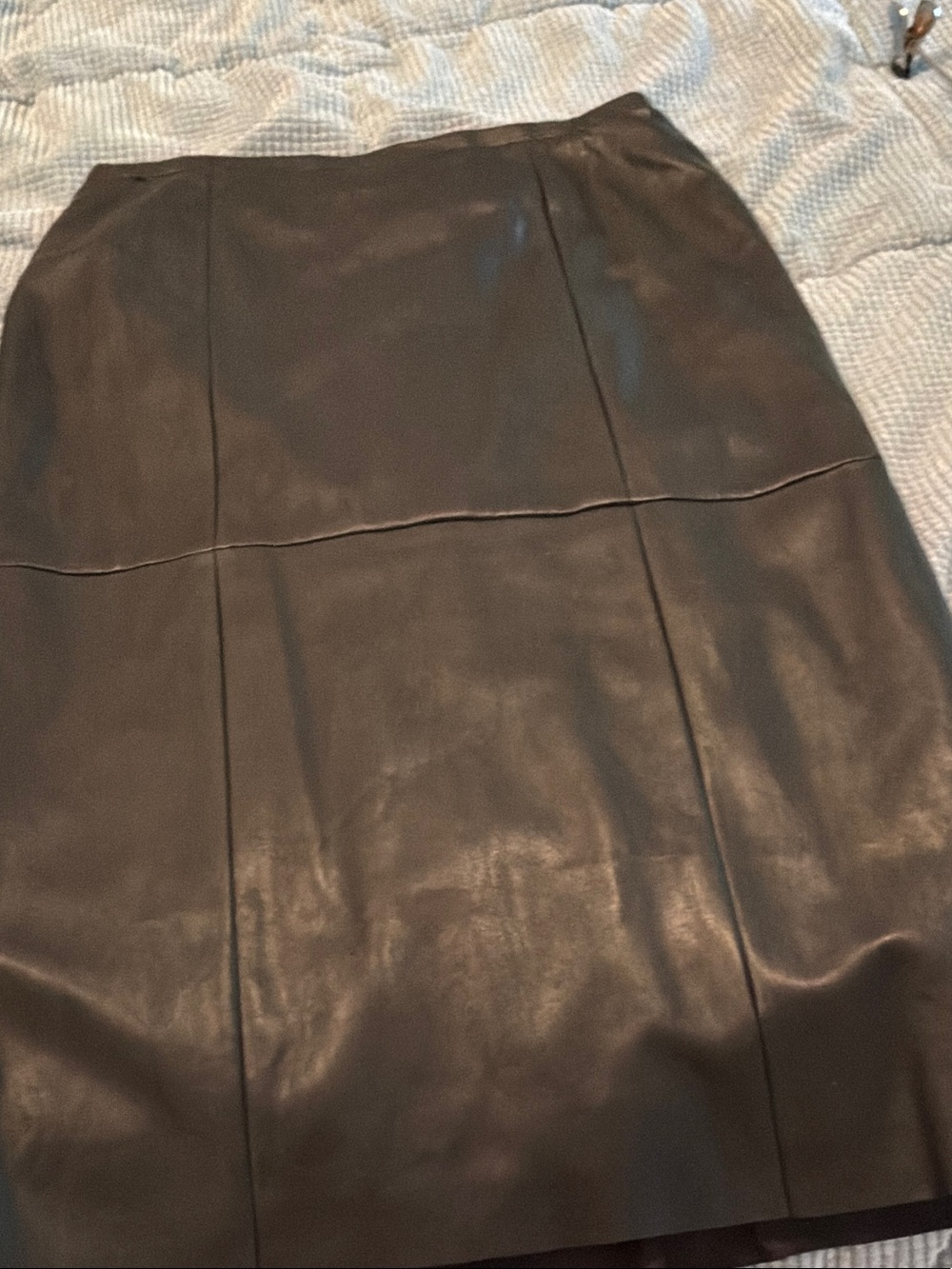 Chico's Black Label Pencil Skirt in Black faux leather